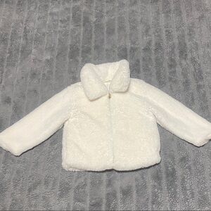 Cat & Jack Cream Faux Fur Jacket